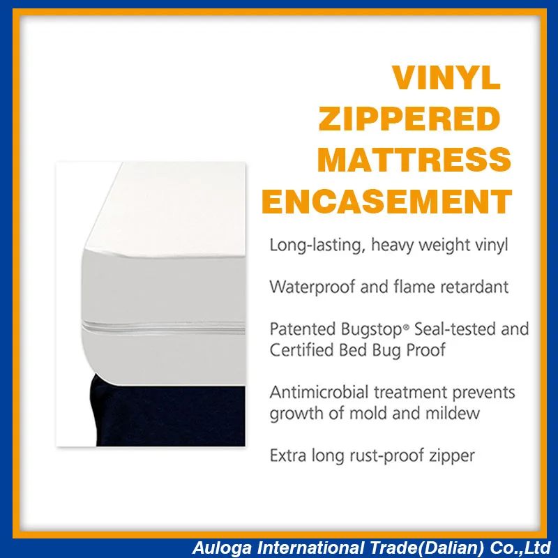 Виниловый чехол для матраса на молнии с 6 размерами и водонепроницаемым покрытием