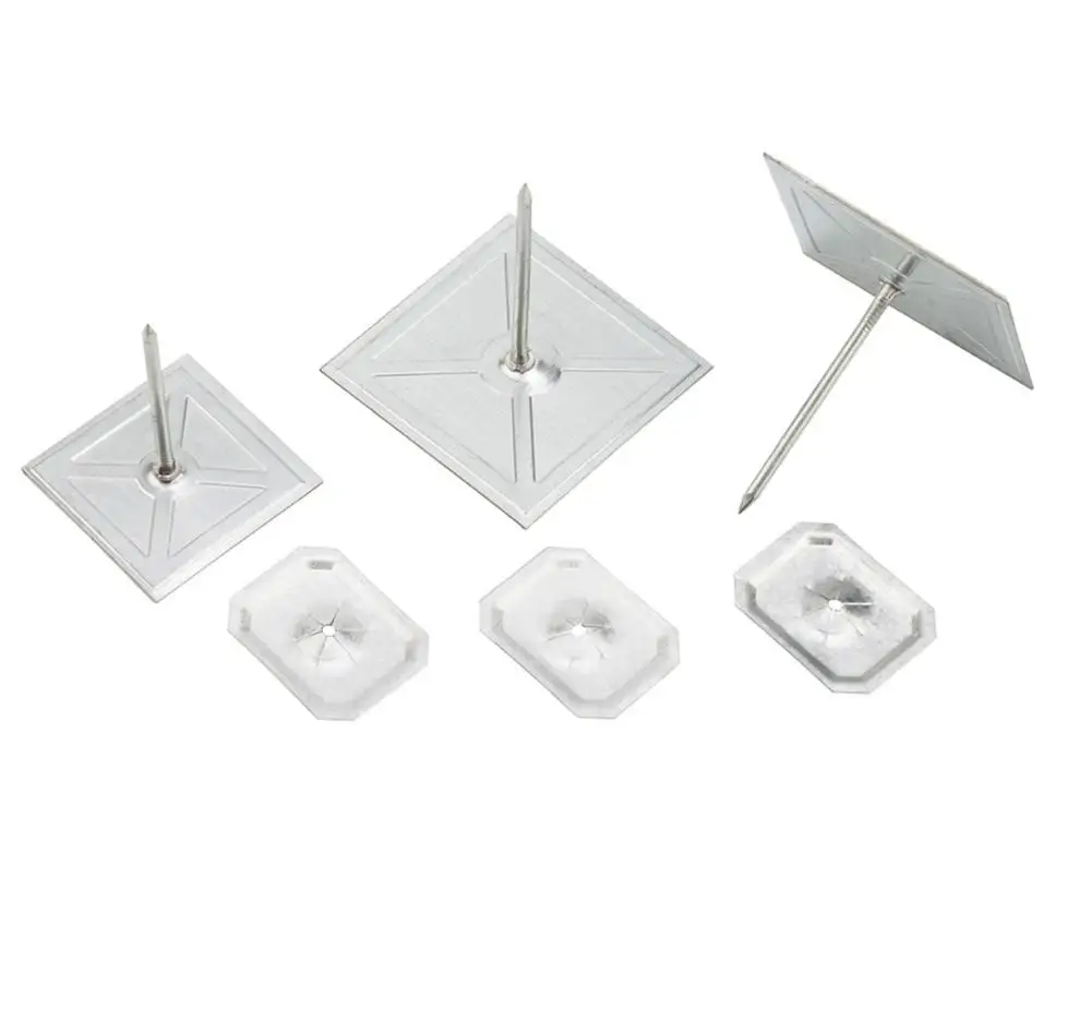 HVAC Self Adhesive Self-adhesive Insulation Pin Nail Hanger with lock washer for Rock Wool Thermal Insulation Air Duct PE Foam