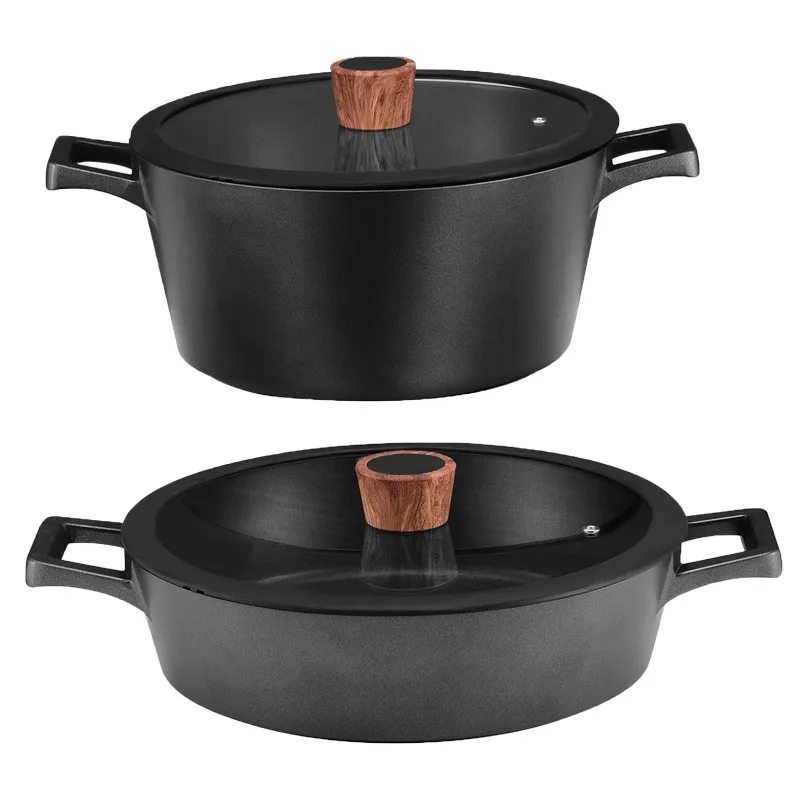 Dutch oven for kitchen Cookware sets Die casting aluminum Cooking Pots and Pans Different sizes casserole with non-stick coating