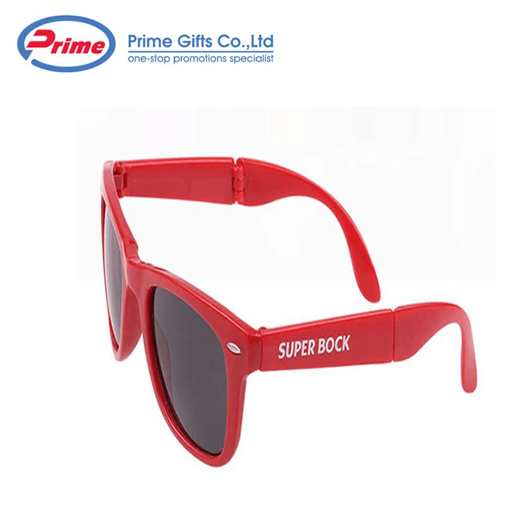 Sell Well Custom Logo Printed Lenses Folding Sunglasses