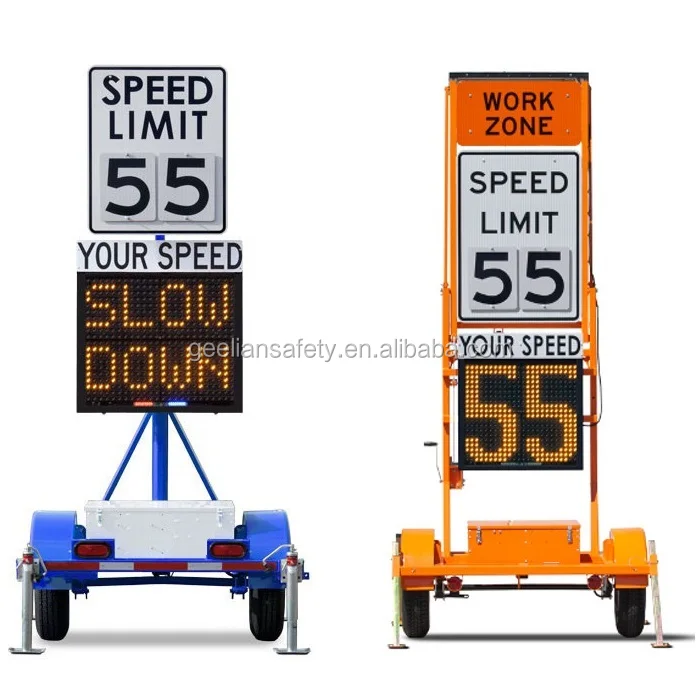 Portable Traffic Radar High Speed Limit Signs Control