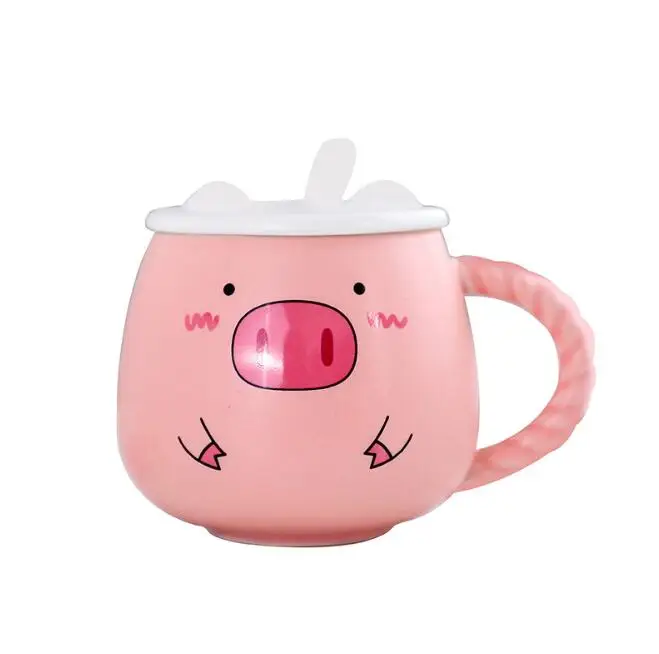 Creative children cartoon matte cute Ceramic coffee milk pig mug