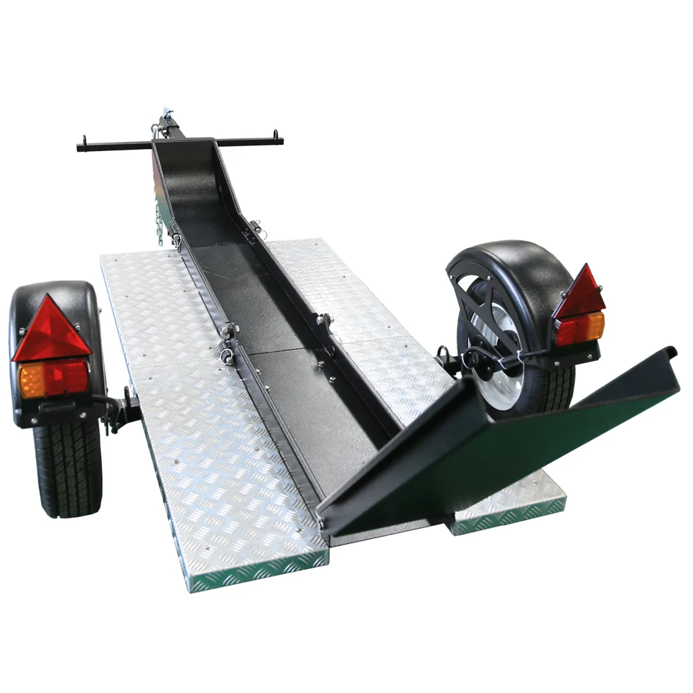 Single Rail Galvanized Motorcycle Trailer Small Foldable Folding Other Trailers Ecocampor Aluminum OEM-014 4.80-12' (OEM) Steel
