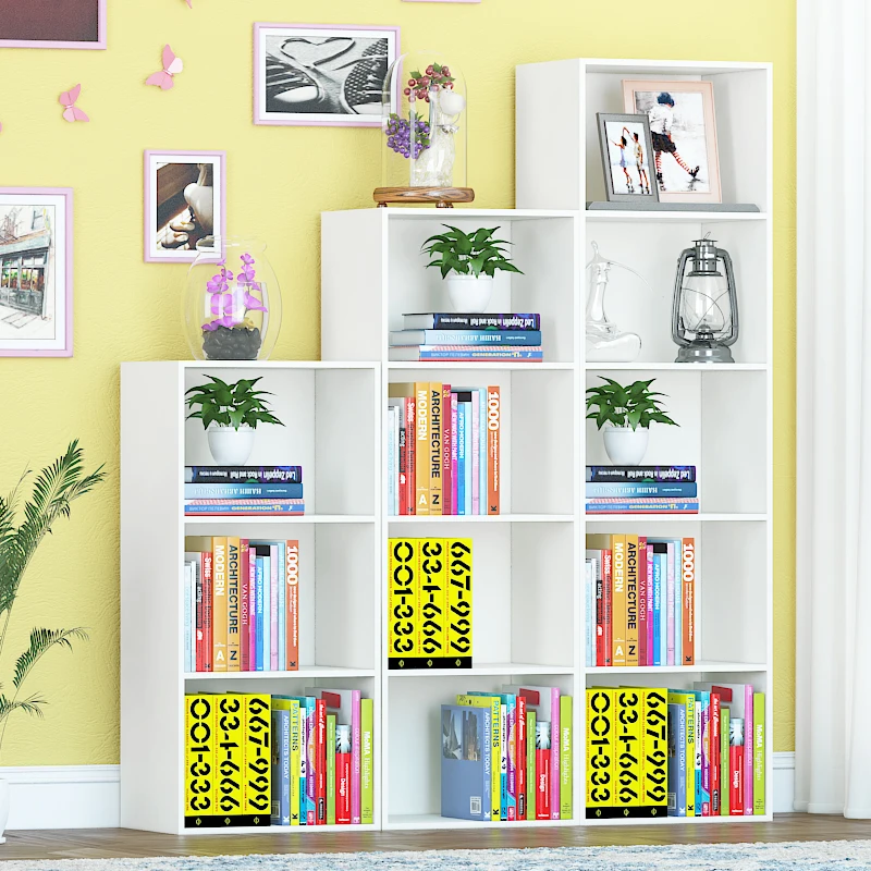 High Quality Simple Wooden Bookshelf Storage Cabinet Display