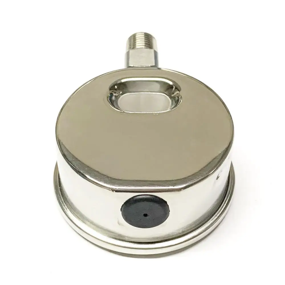 200PSI 1/4NPT 316/304l SS 60mm Safety Bourdon Type Gauges Stainless Steel High Temperature Resistant Glycerin Pressure Gauge