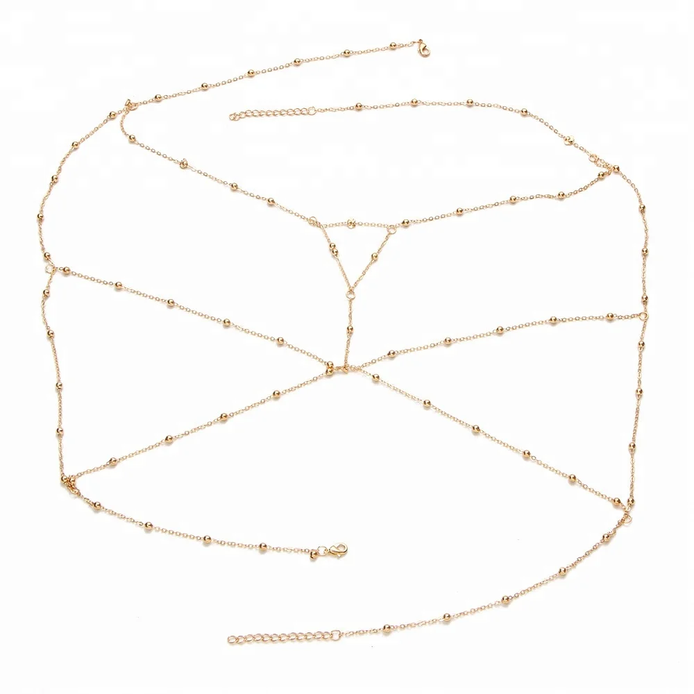 Fashion women sexy bra waist beads chain slave body jewelry
