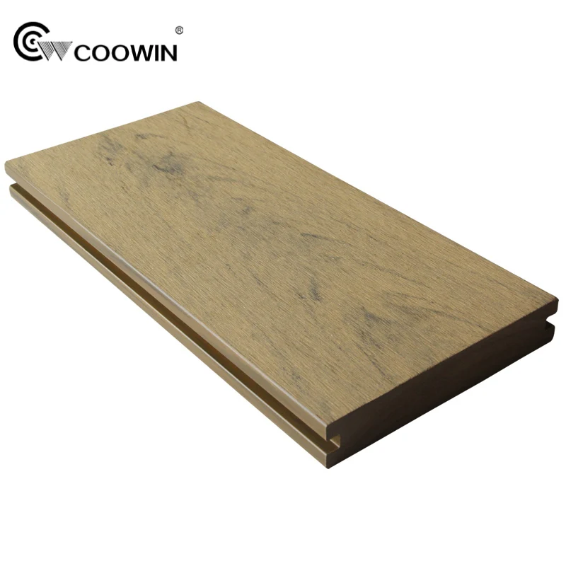High gloss laminate flooring non slip adhesive sheet wood tiles for outdoor WPC decking flooring