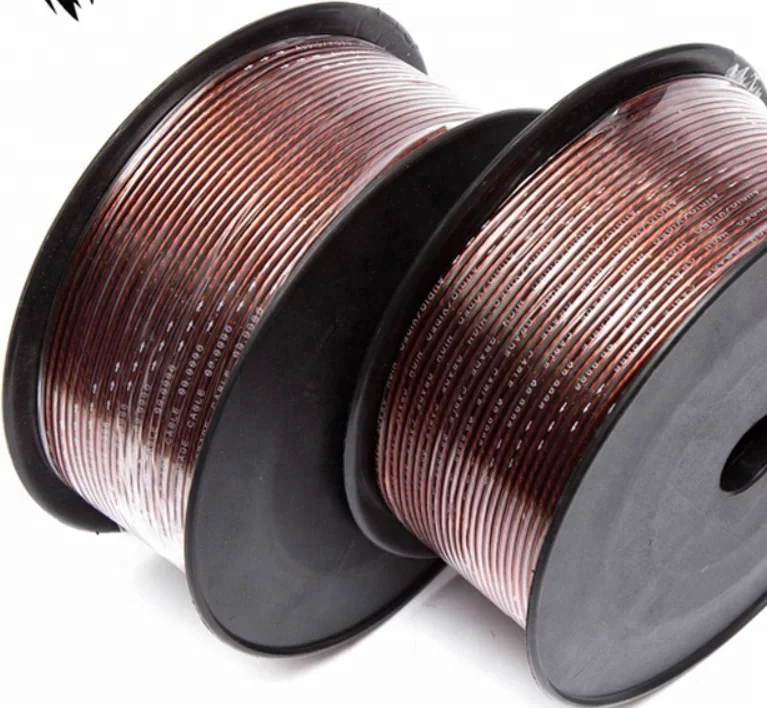 OFC/CCA 12GA 14GA 16GA 18GA OFC CCA transparent speaker cable for car audio home audio