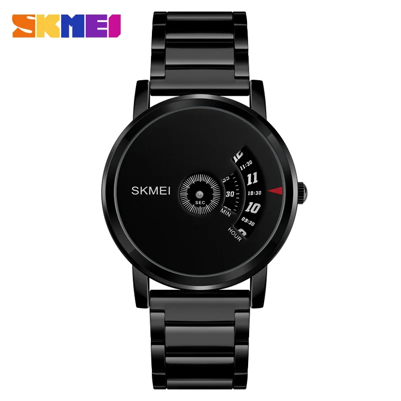 Skmei brand men japan movt watches 304 stainless steel band quartz wristwatch