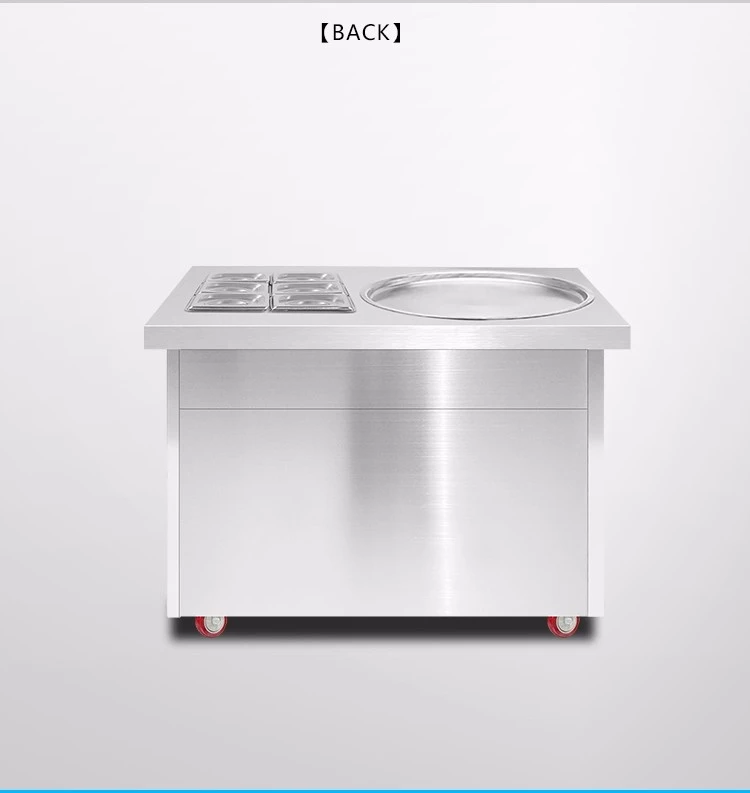 6  Trays Salad freezer rolled America Mexico NSF CE 50cm square pan stir thai fried fry instant ice cream roll machine