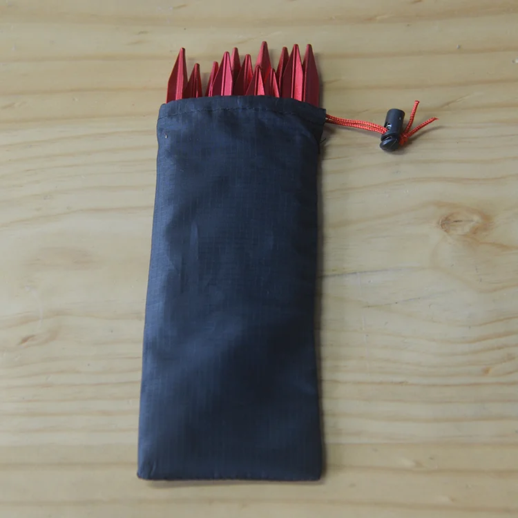 
bag portable storage tent stake peg bag for tent peg and tent rope with nylon polyester bag 