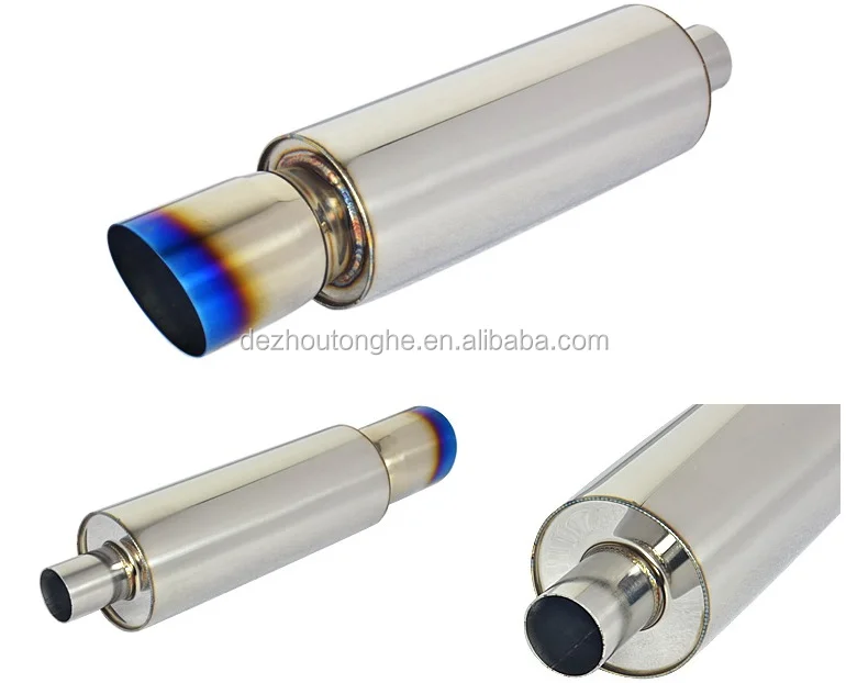 
deep sound titanium car exhaust mufflers inlet 2.5