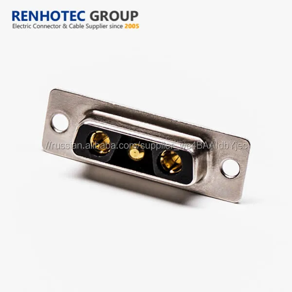 Большой ток 3V3/3W3 Gold Pin D-sub разъем для Тип припоя