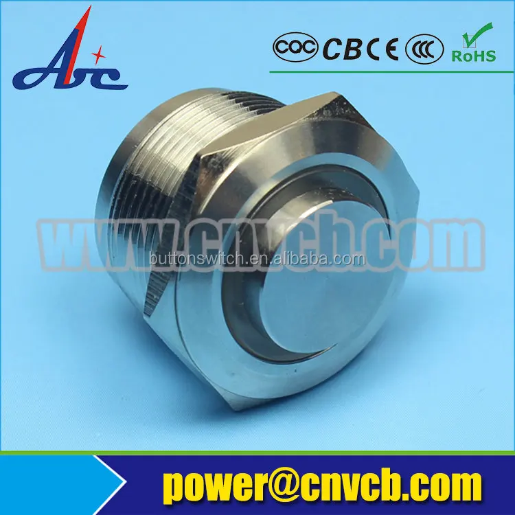 2208 Stainless Steel LED Backlit Blacken Push Button 22mm Waterproof Push Button Switch 12V