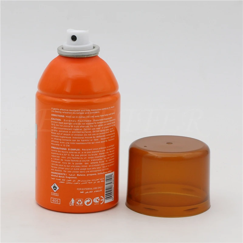 aluminum aerosol spray can 250ml black perfume spray bottle