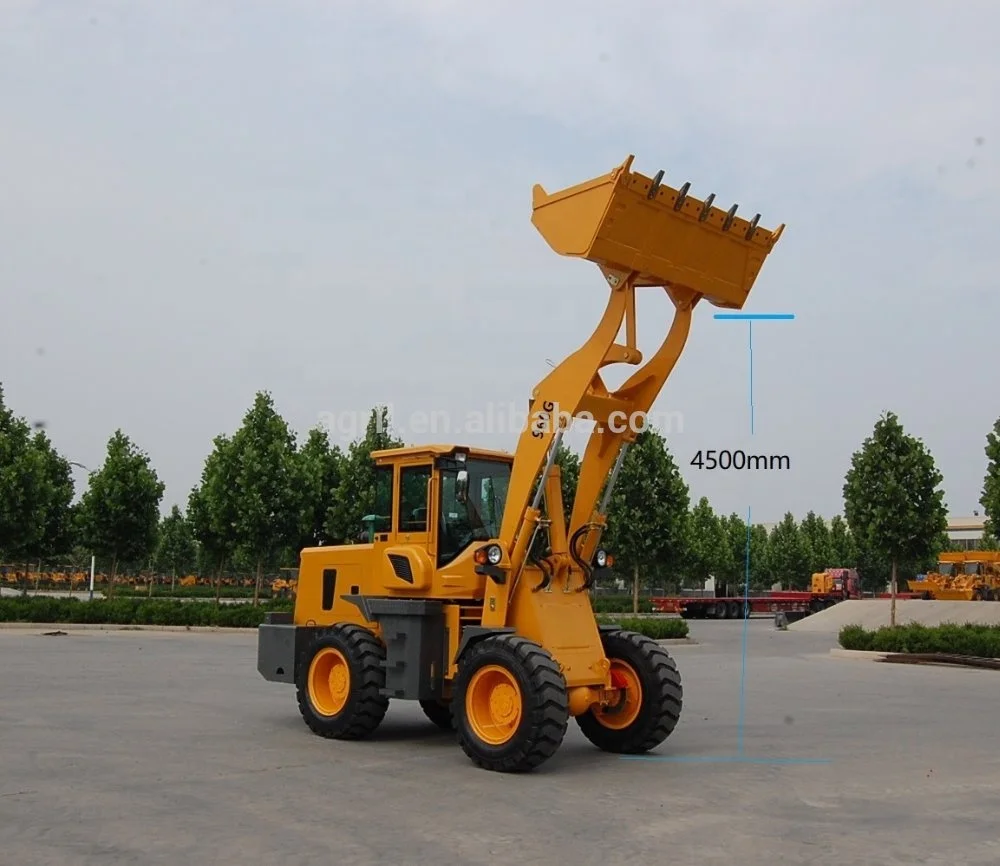 high dump height 4.5 meters hydraulic wheel loader 2Ton withCummins engine and CE approved