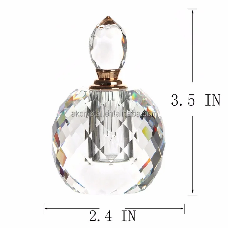 Оптовая продажа стеклянный флакон для парфюма с прозрачной алмазной крышкой в форме шара