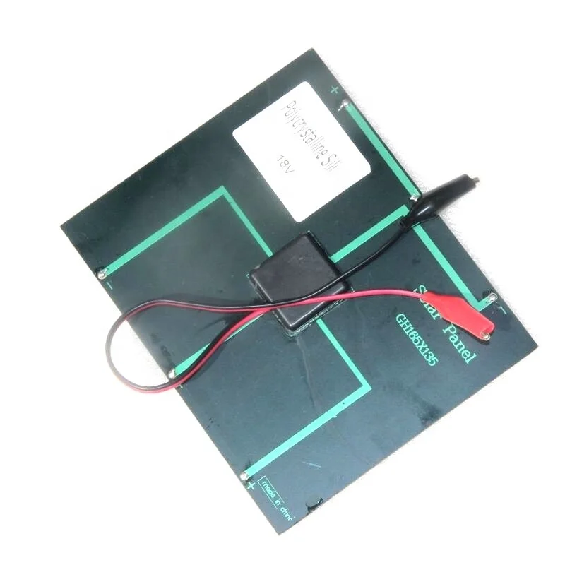 3.5W 18V Polycrystalline Mini Solar Panel charger +Crocodile Clip Solar Cells Module For 12V Battery Charger Solar Kits