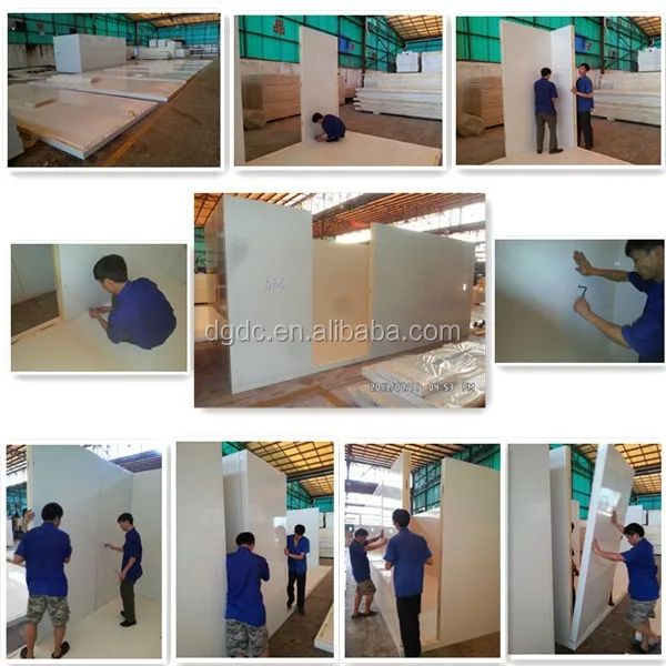 Polyurethane Sandwich PIR Foam Insulation Board Cold Room Panels Easy Install