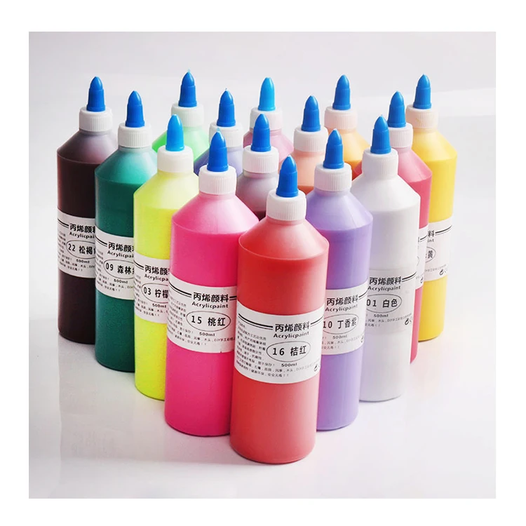 
Wholesale different colors bottled acrylic paint 500ml  (60687627166)