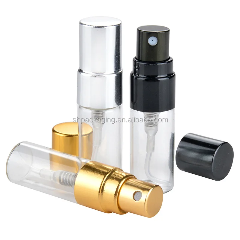 vial small glass bottle aluminum mist spray bottle 1ml 2ml 3ml 5ml 8ml 10ml 12ml 15ml 18ml 20ml 25ml perfume pen spray bottles