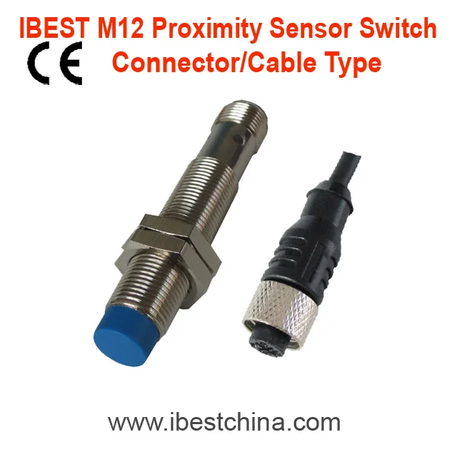 M12 Connector NPN/PNP NO+NC Output Inductive Proximity Sensor Switch 5V/12V/24VDC/AC110V/220V Metal Detector IP67 (IBEST)
