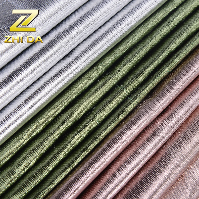 Fabric supplier china/metallic membrane metal film coated Martin Canvas fabric for designer handbags
