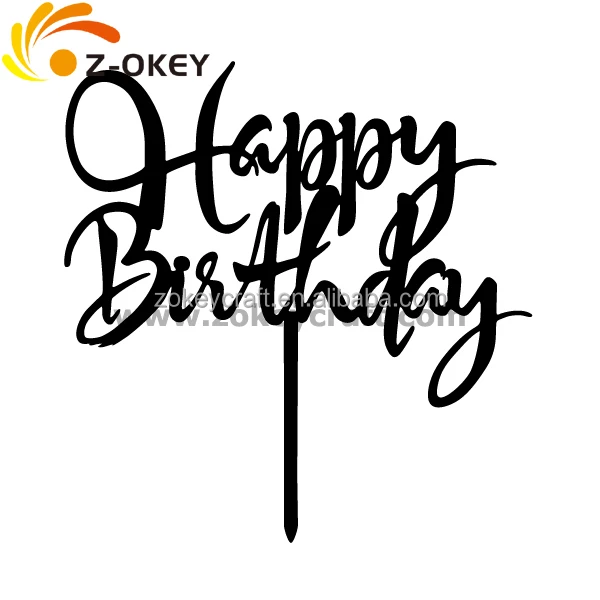 
Personalized happy birthday Cake Topper with Customizable Name and Color 