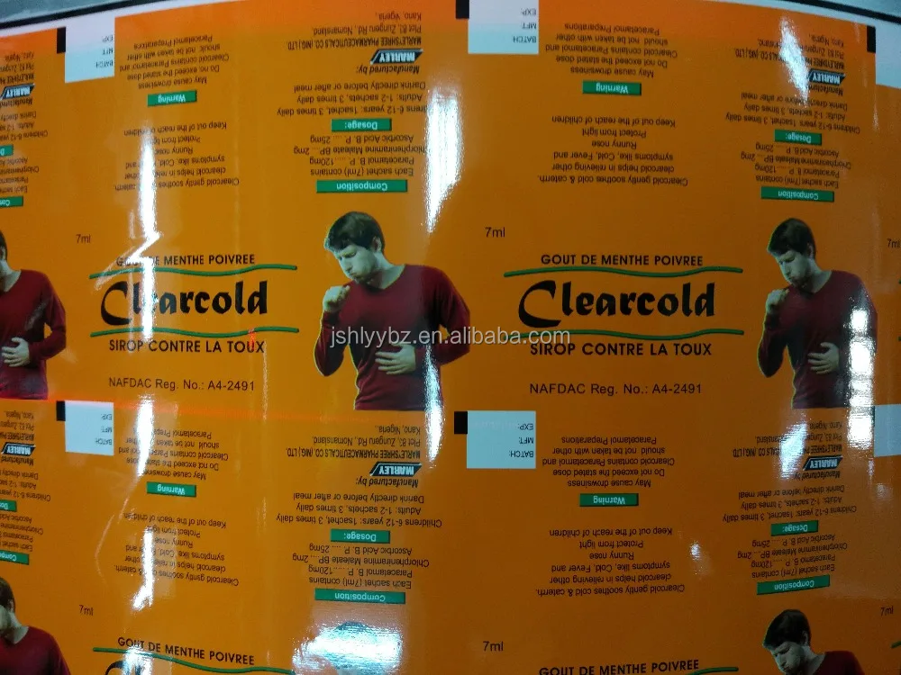 food packaging thermal sealing sachets film roll laminated aluminum foil