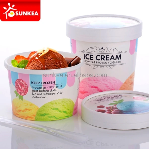 Custom printed paper ice cream cup