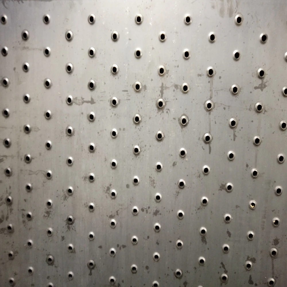 embossed round hole perforated metal  walkway panels