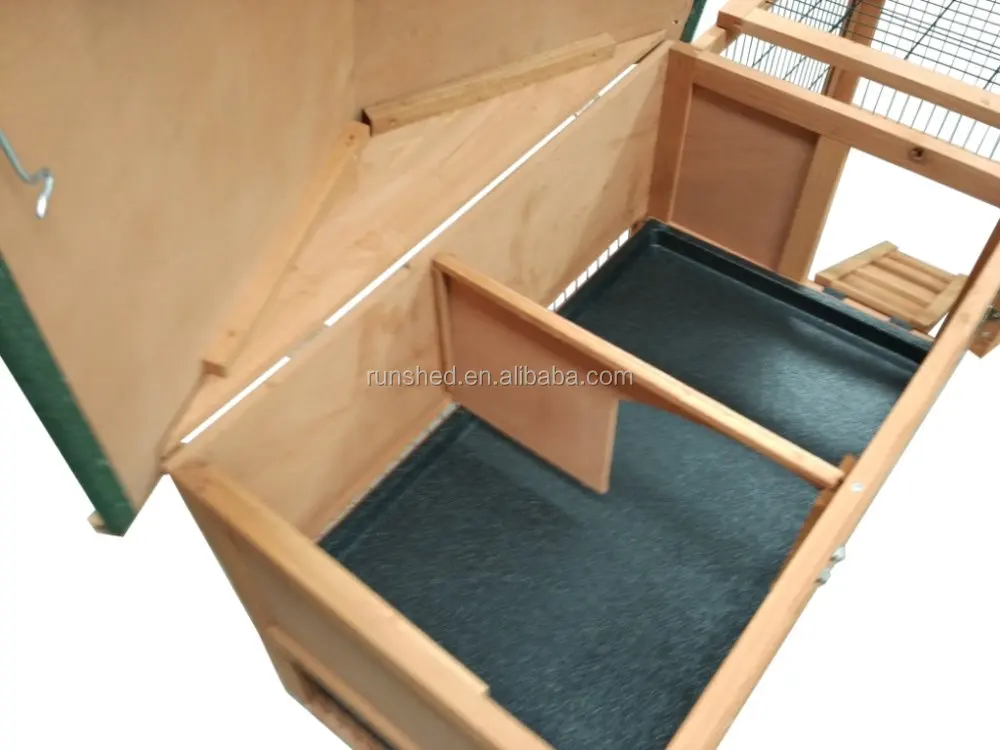 Garden Outdoor Rabbit Hutch For Sale Handmade Easy Clean Wooden Rabbit House Pet Cages Large Luxury Bunny Animal Cages