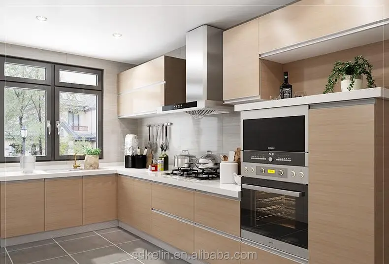 
Good quality modern MDF modular wooden kitchen cabinet 