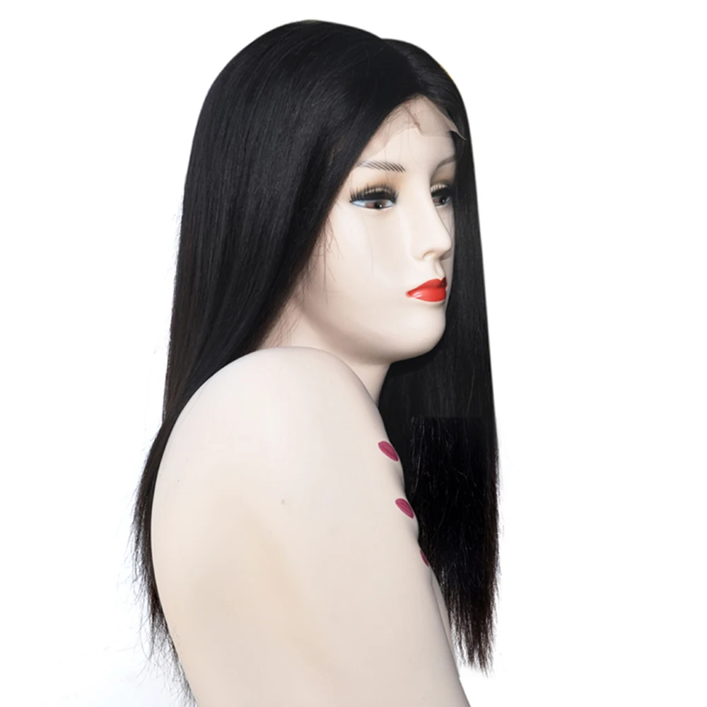 
New Style 100% Brazilian Remy Human Cuticle Aligned Hair Wig Side Parting Silky Straight Lace Front Wig 