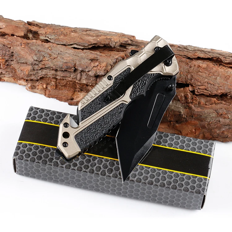 Хит продаж, карманный нож из нержавеющей стали для кемпинга со стеклянным выключателем и ремнем