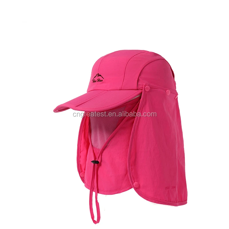 Foldable Quick Dry Outdoor Sports Sun Hats Nylon Sunscreen Anti-UV Cap Cycling Fishing Quick Drying Cap For Male And Female