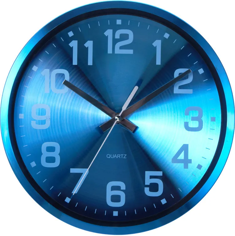 nice metal wall clock, elegant office aluminium wall clock