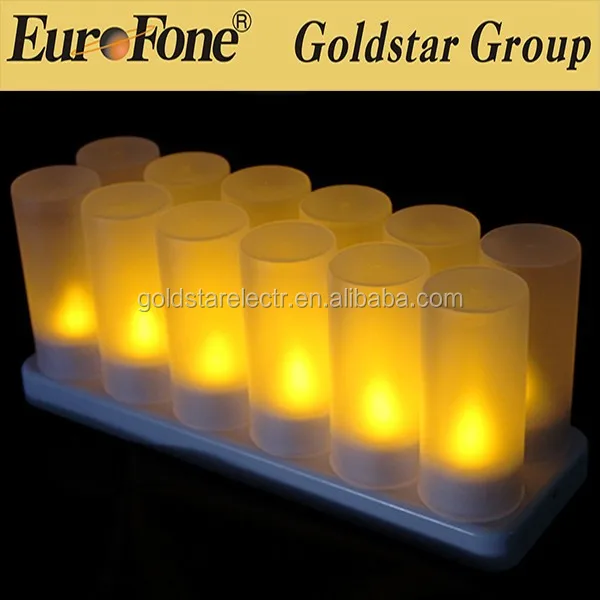 Factory Wholesale Rechargeable Led Tea Light Candle with Remote