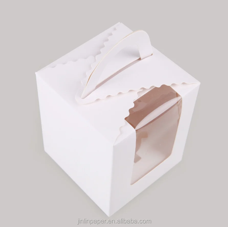 
Factory Cheap Paper Muffin Cake Box With Handle Single Divider 