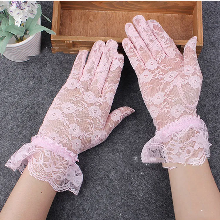 Летняя женская кружевная Солнцезащитная варежка для вождения