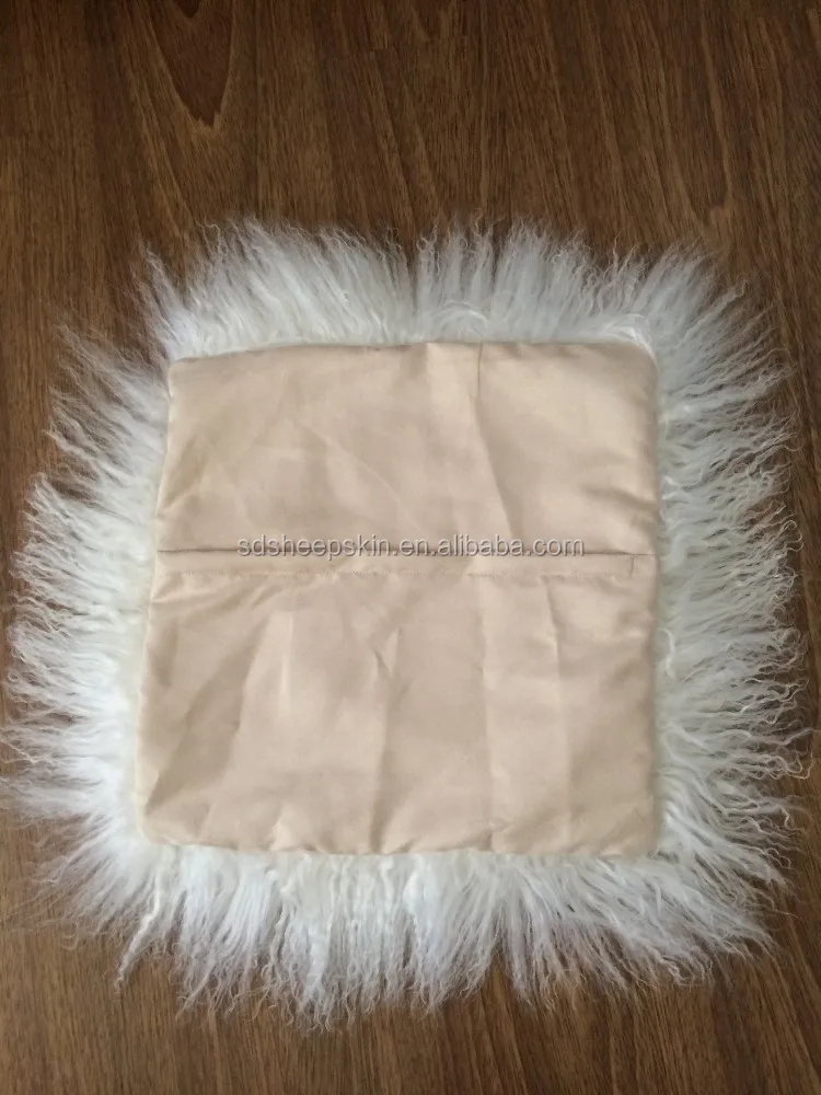 Mongolian sheep Fur Pillow New Real Tibet cushion