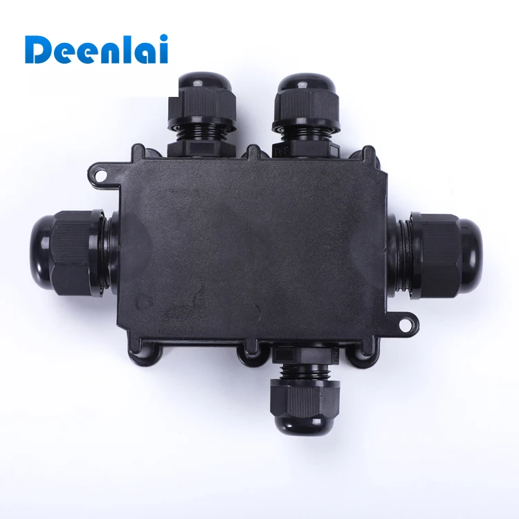 5 way IP68 small waterproof cable junction box with direct connectors for underwater lights