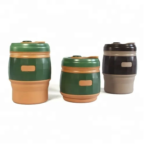 New Design Folding Type Reusable Silicone Coffee Mug