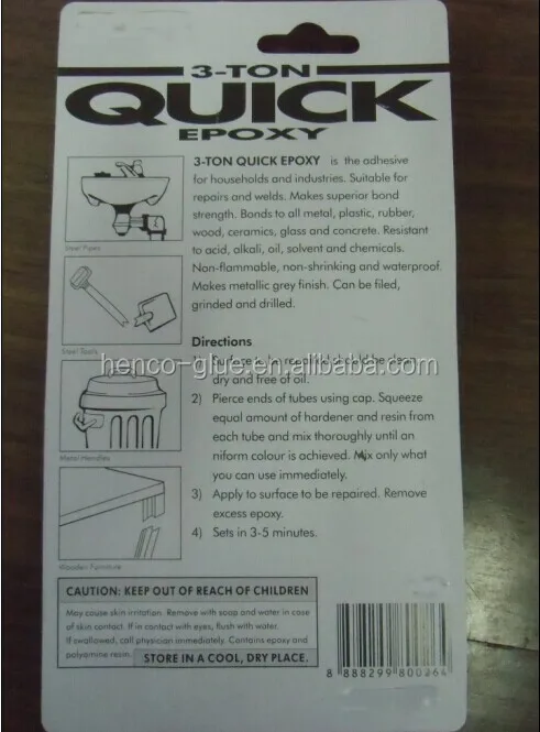 
quick and strong adhesive for household and industry use 4 minutes Epoxy Steel 