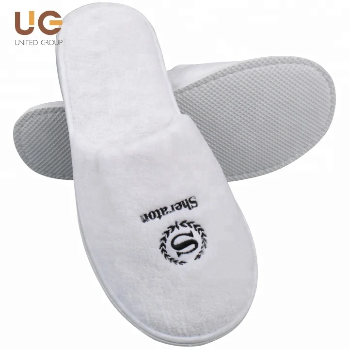 Wholesale customized guest slipper luxury white hotel Slippers