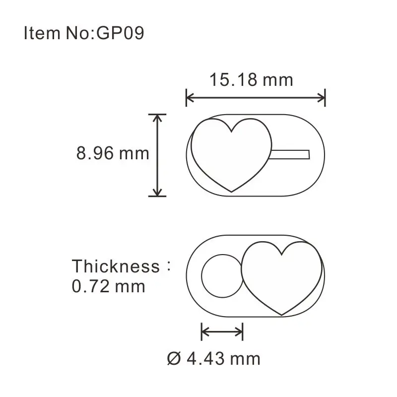 
GP09 Webcam cover for smartphones computers, laptops, tablets, all in one desktops ,protect your privacy. 