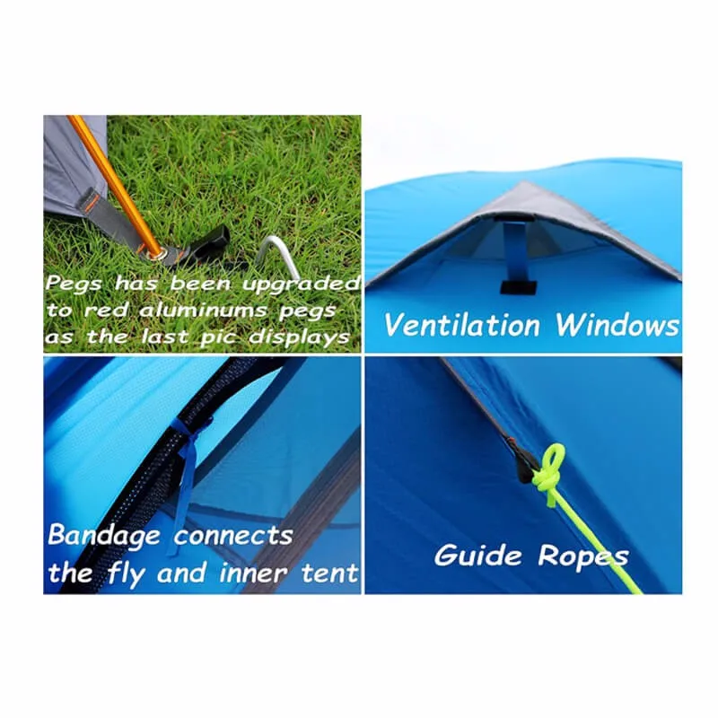 Outdoor Adventure Hiking Waterproof Ultralight 3 Men Tents