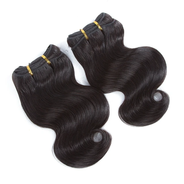 Brazilian Italian Weave Bundles 6 Inch Virgin Human Hair Extension for Black Women Short Wavy