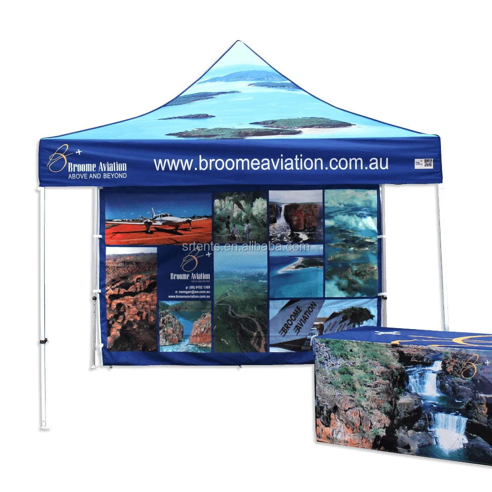 
Hex aluminum frame pop up canopy screen printing folding tent gazebo 3x3m 