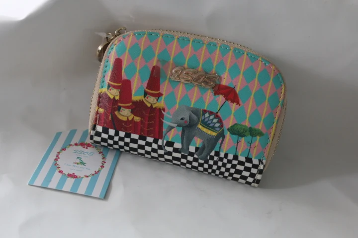 2018 fashion color leather women wallet with a short zipper